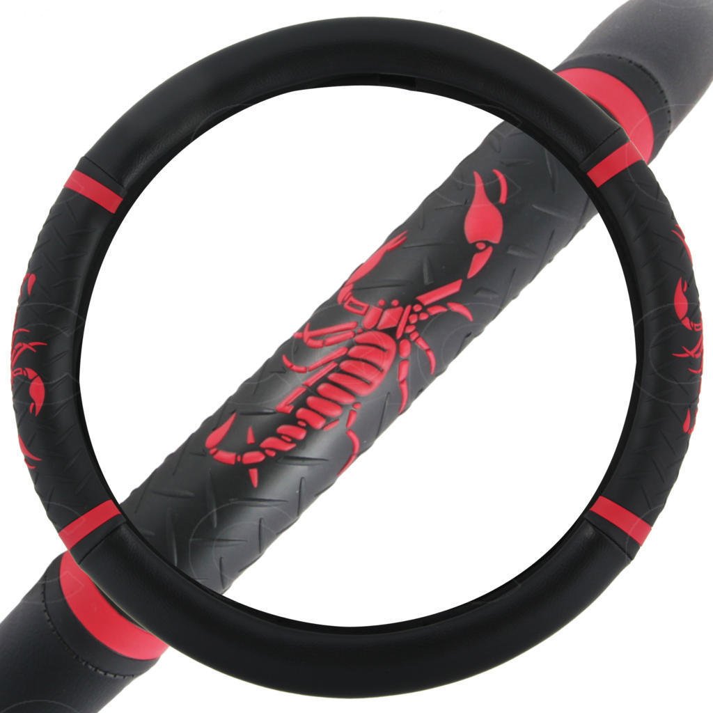 Original Fire Scorpion Design Steering Wheel Cover 14.5" to 15.5"