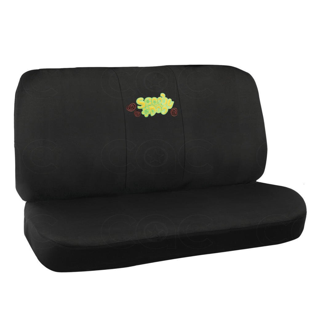Original Scooby Doo Car Seat Covers Yellow on Black Logo w Matching