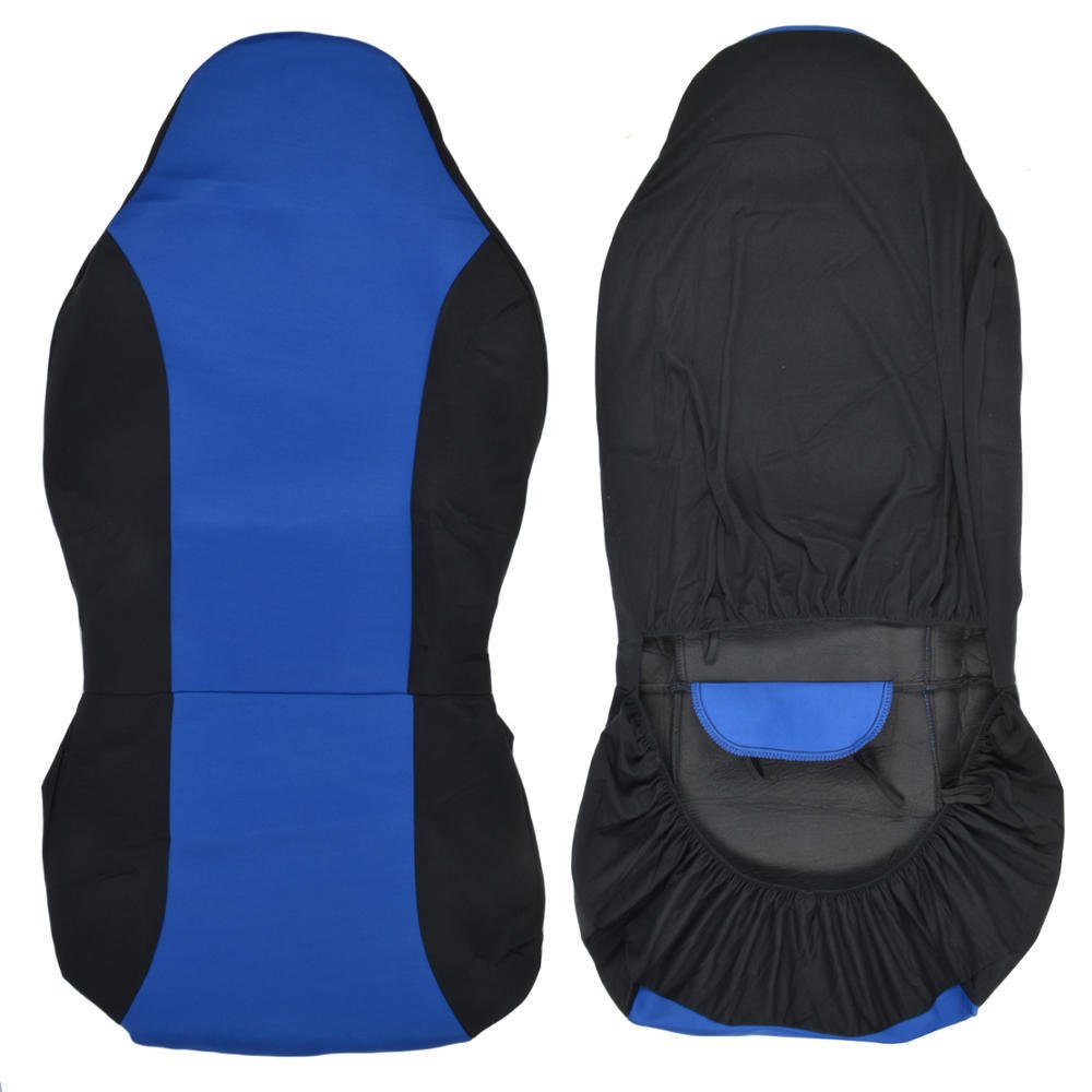 Oem Car Seat Covers High Back Bucket Fitmesh Polyester Front Pair Black And Blue 