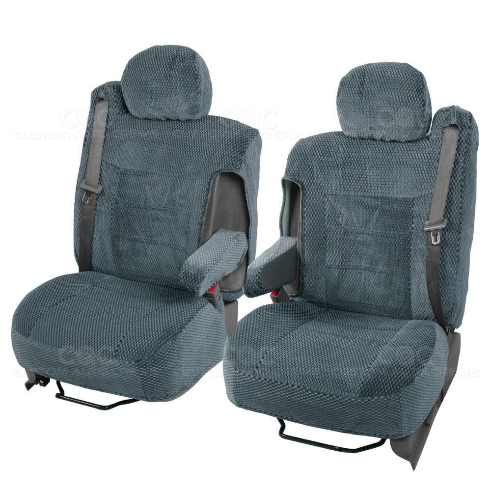 OEM Truck Seat Covers Builtin Armrest Premium Cloth Charcoal Fits Yukon