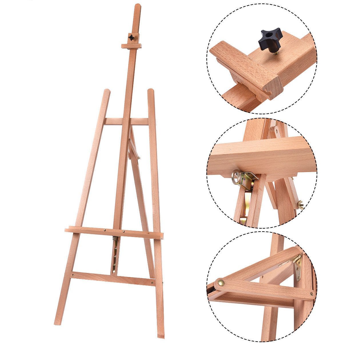 New Simple Wood Wooden Easel Art Stand Drawing Sketching Painting