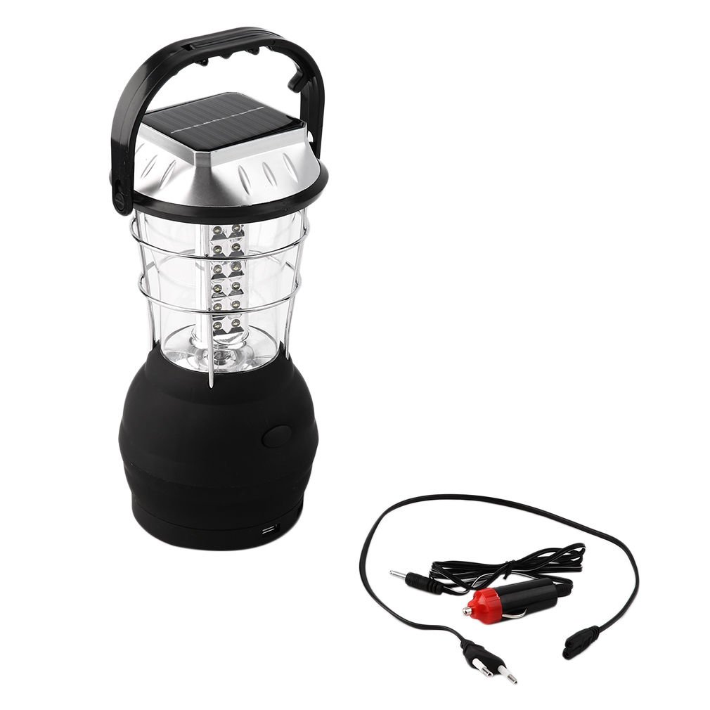 3Mode Hand Crank Dynamo Solar 36LED Bright Lantern Outdoor Camping Work