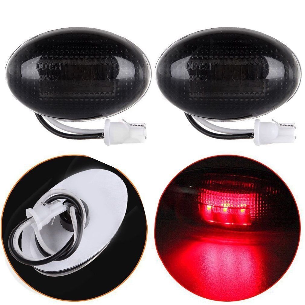 Ford F350 F Series 4pc LED Fender Bed Side Marker Lights Smoked Lens OY