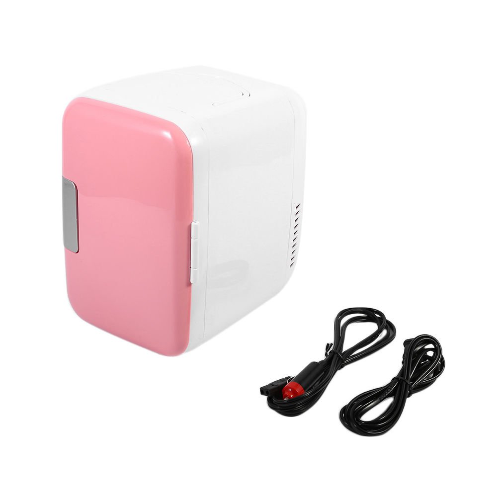 PINK PORTABLE MINI FRIDGE COOLER AND WARMER 4L AC & DC MINI REFRIGERATOR OY