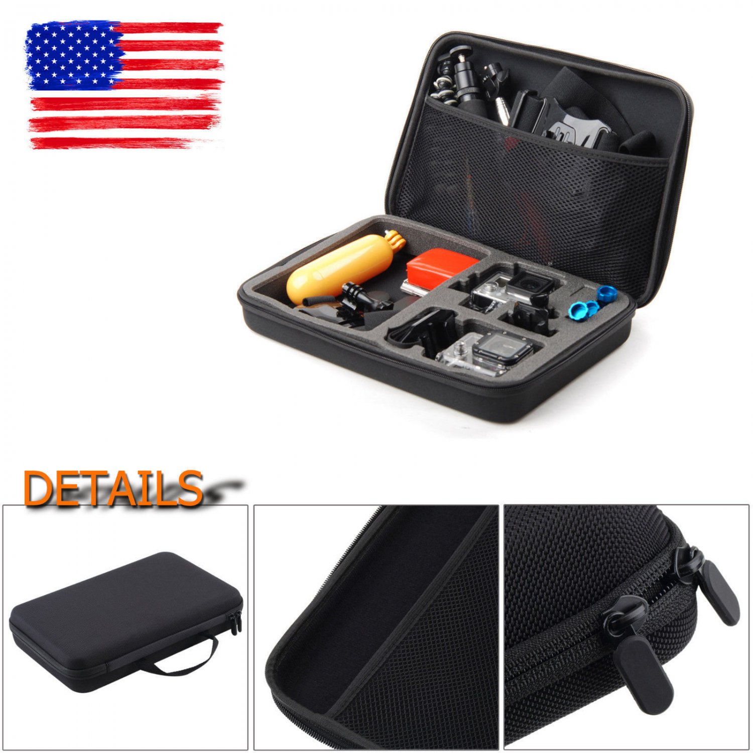 Large Shockproof Protective Carry Case Bag for GoPro Hero1 2 3 3+4