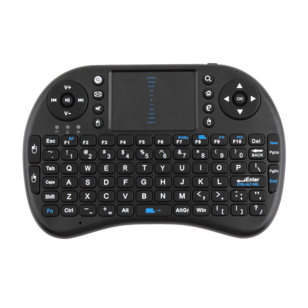 RF Wireless Keyboard Mouse Touchpad Handheld Android TV BOX HTPC Black