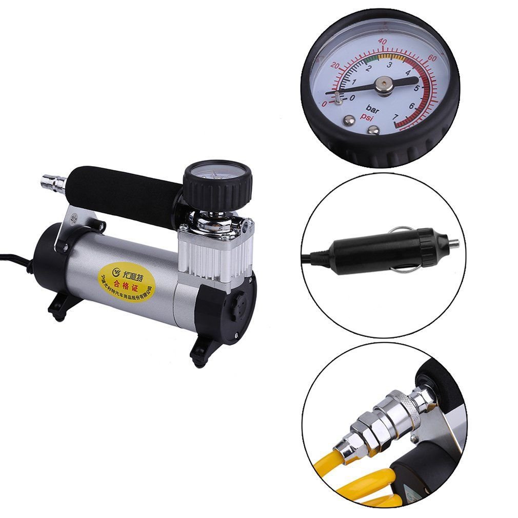 Portable Air Compressor Kit Mini Portable DC12V Multi Use Heavy Duty OY