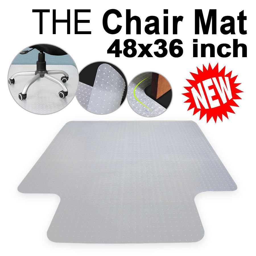 New 48 x 36 PVC Chair Office Home Desk Floor Mat for Tile Wood 2mm With