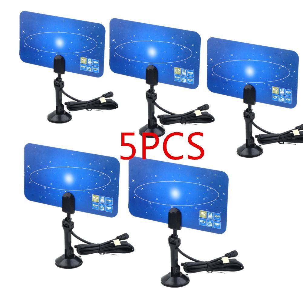 5X Digital Indoor TV Antenna HDTV DTV Box Ready HD VHF UHF Flat Design