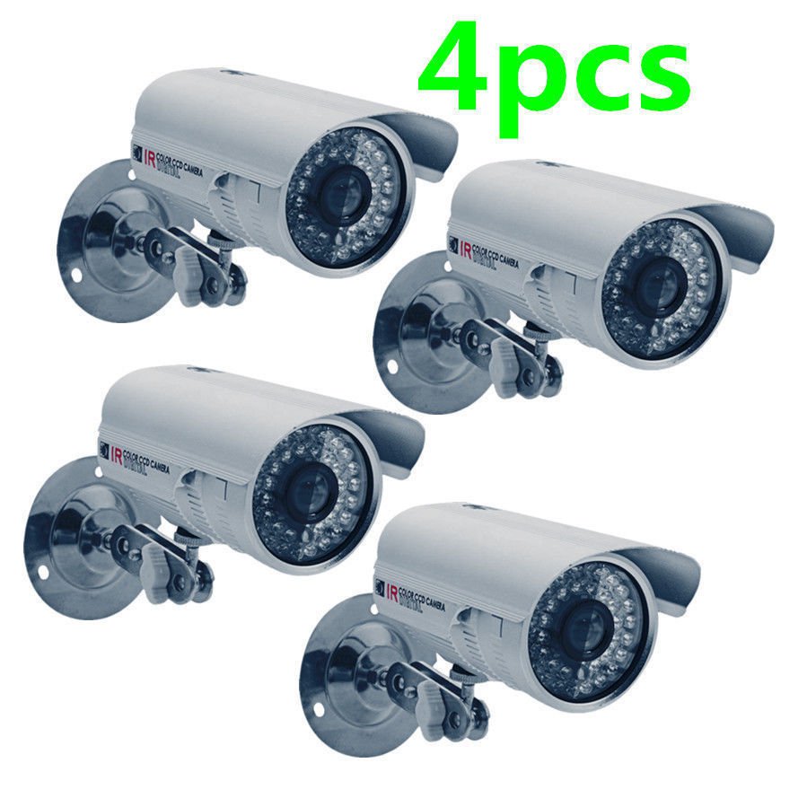 4X 1200TVL Hi Resolution CCTV Surveillance Security Outdoor Night