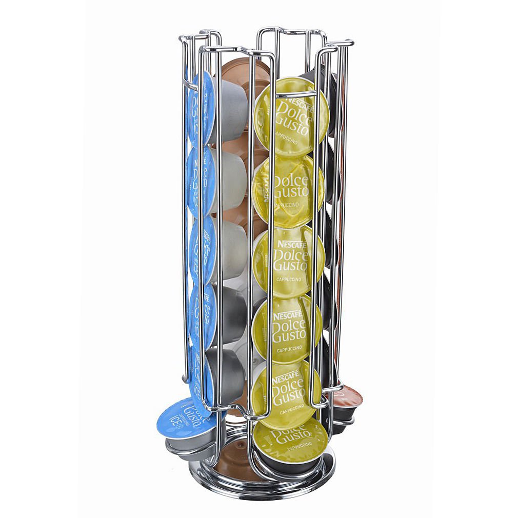 24 Capsule Coffee Revolving Pod Holder Storage Stand Rack For Dolce Gusto