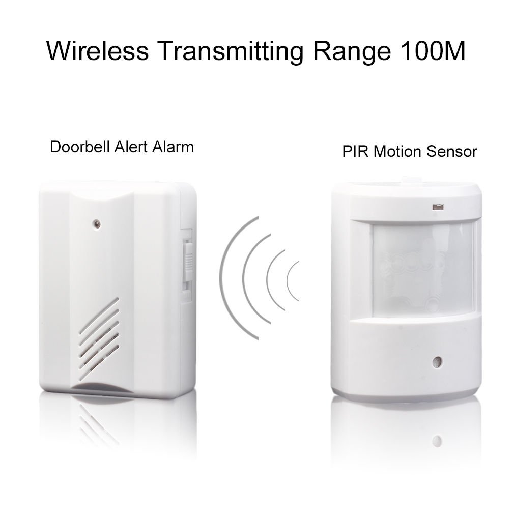 WIRELESS MOTION SENSOR DETECTOR DOOR GATE ENTRY BELL CHIME ALERT ALARM