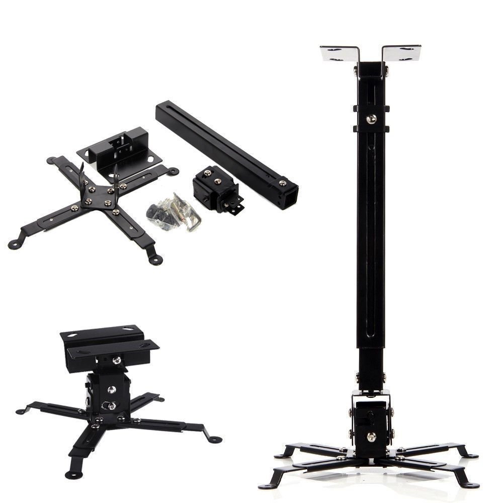 New Universal Extendable Tilt DLP LCD Ceiling Projector Mount Bracket 44 lbs