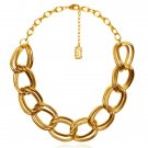 Necklace EMMA,  Double Link Chain Choker, Two Different Textures, Karine Sultan