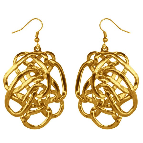 Dangle Earrings JULIETTE, Overlapping Oval Rings, Karine Sultan