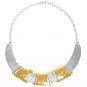The Noelle Mixed Metals Collared Hammered Necklace