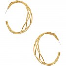 The Naya Braided Hoop Earrings, Gold Hoop Earrings
