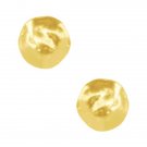 The Eva Large Hammered Shell Disc Clip-On Earrings