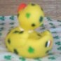 Shamrock hand painted Rubber Duck