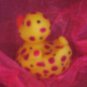 Dotty hand painted rubber duck