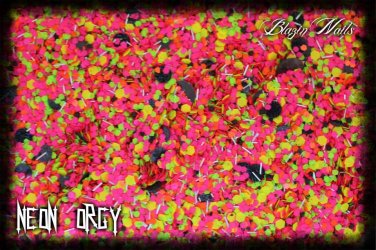 'neon orgy' glitter mix