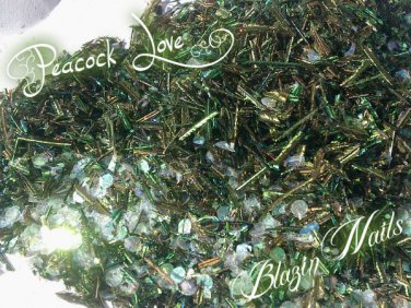 'peacock love' glitter mix