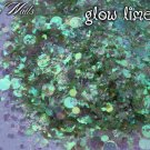'glow lime ice' glitter mix