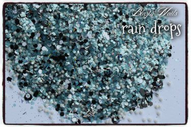 'rain drops' glitter mix