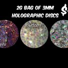 2g bag of pink holographic discs