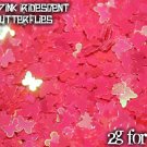 2g iridescent pink butterflies