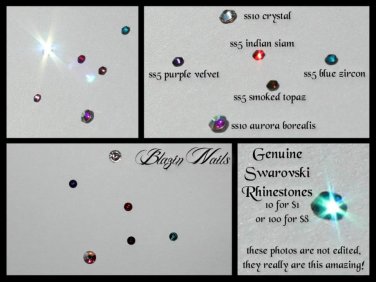 GENUINE SWAROVSKI CRYSTALS SS5 SMOKED TOPAZ- 100P