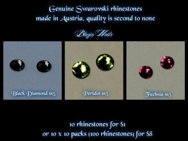 GENUINE SWAROVSKI CRYSTALS SS5 PERIDOT- 100P