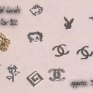 10P METAL DECALS - VARIOUS DESIGNS