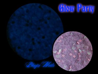 'glow party' glitter acrylic mix