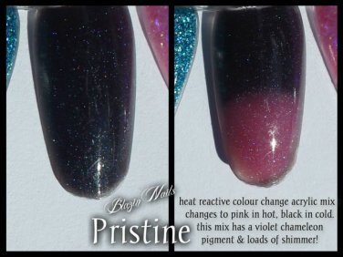 'pristine' glitter acrylic mix colour change
