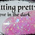 'sitting pretty' glitter acrylic mix glow