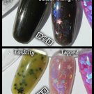 'tapped' glitter acrylic mix colour change