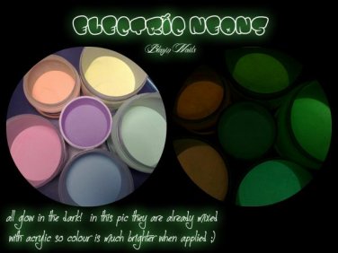 electric glow in the adrk neon acrylic mix - ORANGE