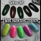 heat reactive colour change acrylic mixes neon - green / black