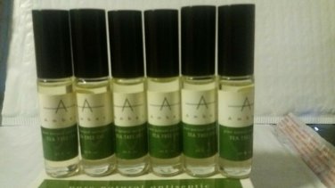 Amber Tea Tree Oil Pure Natural Antiseptic .35 oz Pack of 6 Bottles