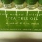 Amber Tea Tree Oil Pure Natural Antiseptic .35 oz Pack of 6 Bottles