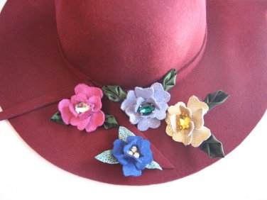 Lady's Leather Hair Clip/Pin/Barrette, for Weddings/Parties/Dating/Holidays,  3''*2'', MadeToOrder