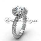 14kt white gold engagement ring, "Forever One" Moissanite VD1006 14kt white gold engagement ring, "Forever One" Moissanite VD1006