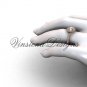 14kt rose gold engagement ring, "Forever One" Moissanite VD1006