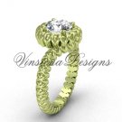 14kt yellow gold engagement ring, "Forever One" Moissanite VD1006 14kt yellow gold engagement ring, "Forever One" Moissanite VD1006