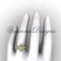 14kt yellow gold engagement ring, "Forever One" Moissanite VD1006