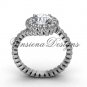 Platinum engagement ring, VD1006