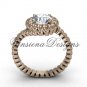 14kt rose gold engagement ring, VD1006