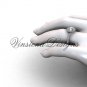 Platinum engagement ring, "Forever One" Moissanite VD1006