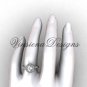 Platinum engagement ring, "Forever One" Moissanite VD1006